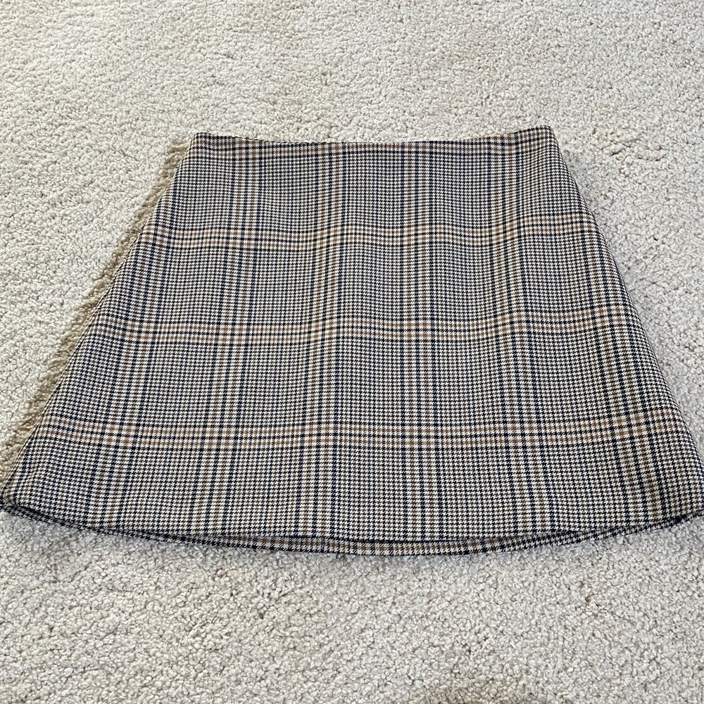 Wilfred Black, Brown and White Plaid Skirt